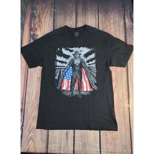 WWE The Undertaker I Respect American Flag Double Sided T-shirt Size Large